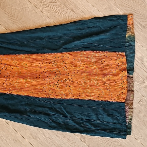 Aysha Bali Linen Rayon Blend Boho Maxi Skirt, Small - Picture 4 of 14